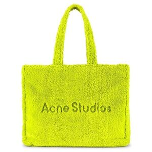 NWT ACNE STUDIOS Large Tote Bag Terry Lime Green